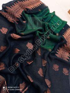 Designer Handloom Linen Saree