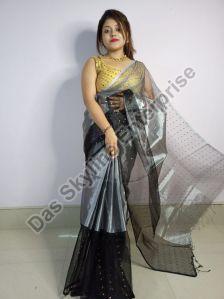 Designer Handloom Sequins Work Sarees