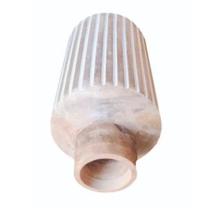14.25 Inch Mango Wood Flower Vase