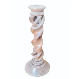 Brown Mango Wood Candle Holder