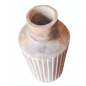 14.25 Inch Mango Wood Flower Vase