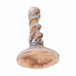 Brown Mango Wood Candle Holder