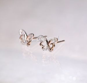 Butterfly Real Damond Earrings