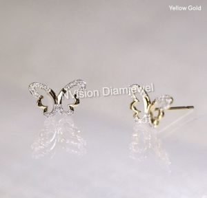 Butterfly Real Damond Earrings