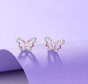 Butterfly Real Damond Earrings
