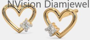 Natural Diamonds Everly Little Hearts Kids Earrings