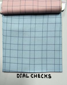 DIAL CHECKS GABARDINE COTTON SUITING FABRIC