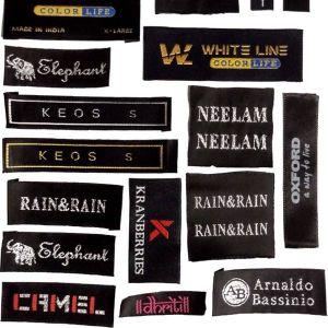 Black Satin Woven Labels