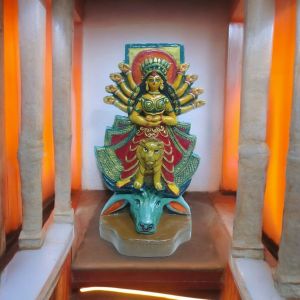 Earthen Maa Durga idol for Navaratri, Clay Durga