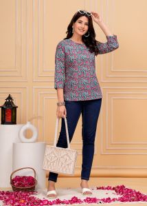 Bagru hand block printed tunic tops