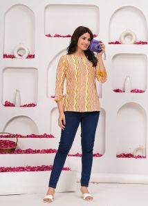 Bagru hand block printed tunic tops