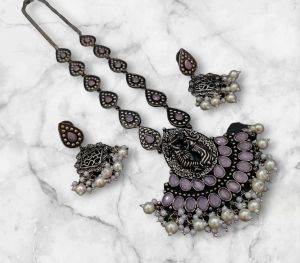 radha krishna oxidized silver jewellery