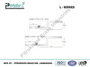 Brass L Hinges