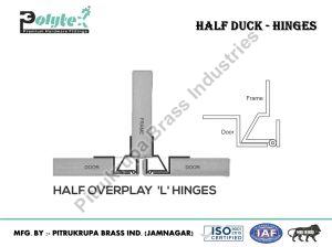 Brass Half Overly Duck Hinges