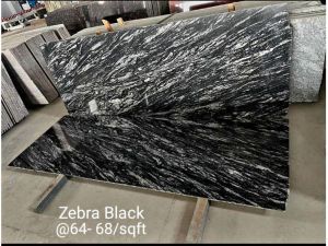 Zebra Black Granite Slab