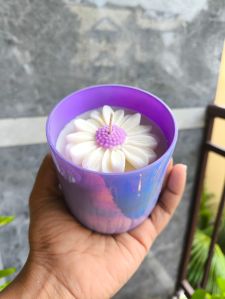 scented Holographic glass jar candle