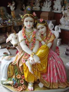 lord radha krishna statue