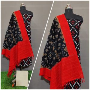 Ajrakh Handblock Printed Silk Saree