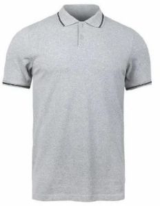 Grey Unisex Cotton Polo T-Shirt