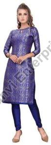 Ladies Self-Design Cotton Silk Kurti