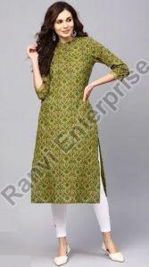 Ladies Straight Printed Kurti