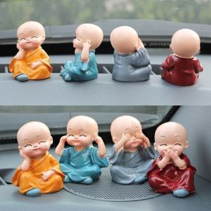 Ceramic 4 Monk Statue Set