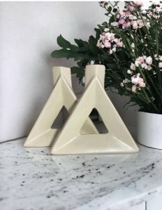 Ceramic Triangle Flower Vase