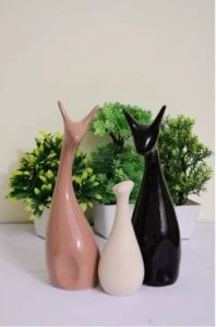 Ceramic Deer Family Showpiece