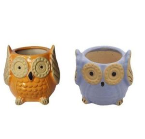 Owl Shaped Ceramic Planter