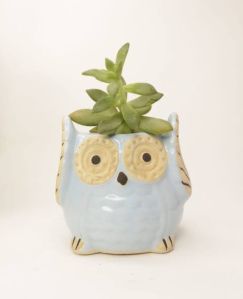Owl Shaped Ceramic Planter