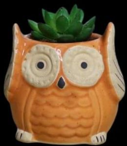Owl Shaped Ceramic Planter