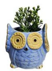 Owl Shaped Ceramic Planter