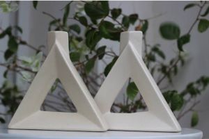 Ceramic Triangle Flower Vase
