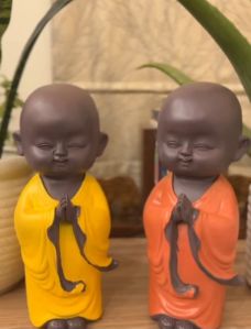 Ceramic Worship Monk statue