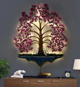 led lights cherry blossom tree wall art