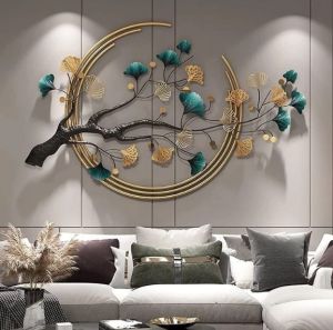 Ginkgo Tree Leaf Metal Wall Art