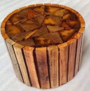 Round Wood End Table