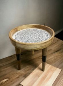 Wooden End Table for Living Room