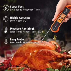 Digital Waterproof Foldable Food Thermometer