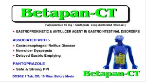 Pantaprazole Sodium 40 Mg and Cinitapride 3 Mg Capsules