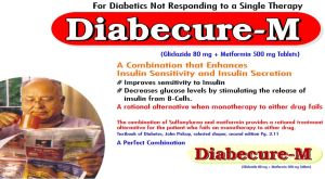 Gliclazide 80 Mg &AMP; Metformin HCL 500 Mg Tablets