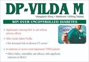 Vildagliptin 50 Mg &AMP; Metformin HCL 1000 Mg Tablets