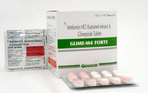 Metformin HCL 1000 Mg and Glimepiride 4 Mg Tablets