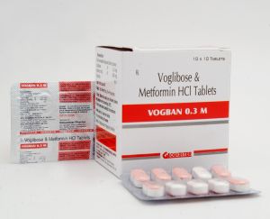 Voglibose 0.3 Mg and Metformin HCL 500 Mg Tablets