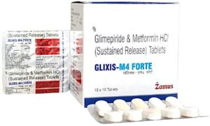 Glimipride 4 Mg and Metformin HCL 1000 Mg Tablets