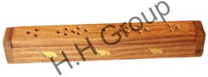 Brown Wooden Incense Holder