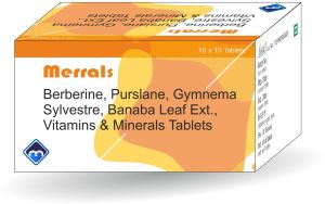 Berberine, Purslane, Gymnema Sylvestre, and Banaba Leaf Extracts Tablets