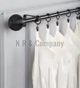 Black Powder Coated Curtain Rod