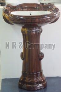 One Piece Pedestal Wash Basin