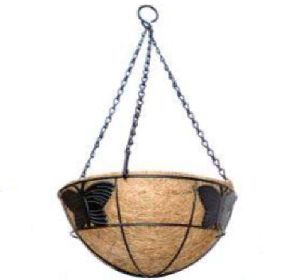 10 Inch Butterfly Design Coir Hanging Basket